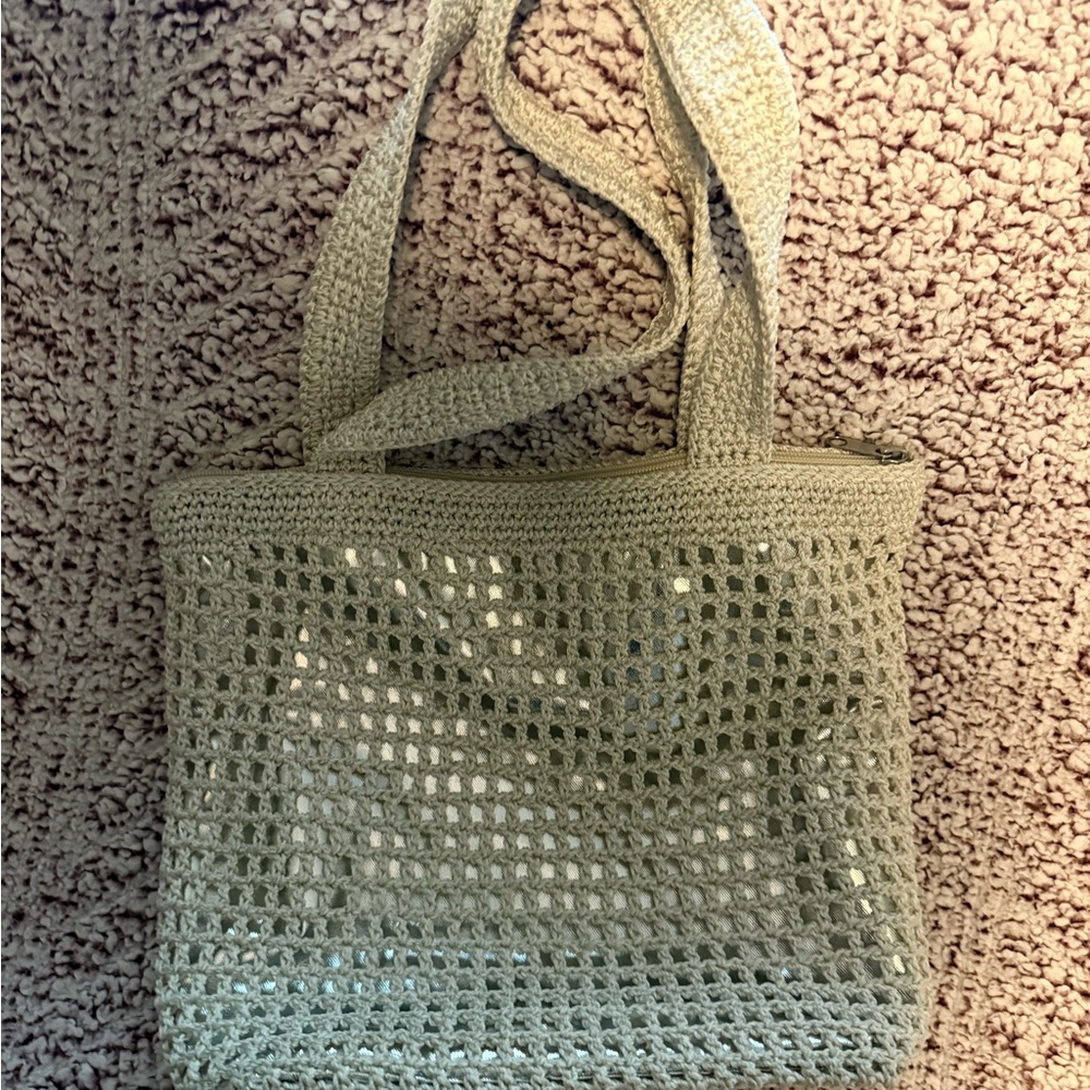 The Sak Crochet Shoulder Bag in Cream